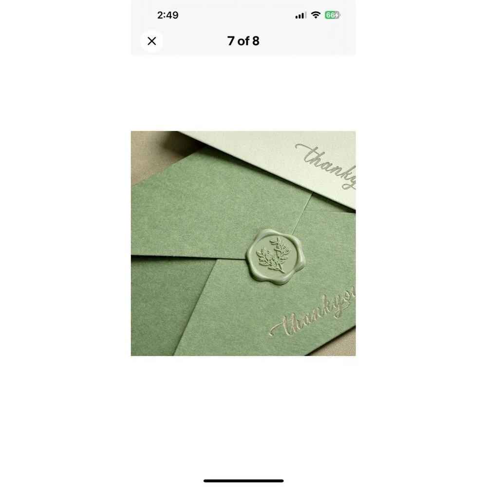 UNIQOOO Wax Seal Stickers - Eucalyptus Wedding Invitation Envelope Seal Stick...